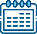 A Blue Calendar Icon On A White Background Representing The Private Industry Council In Southwest Mn