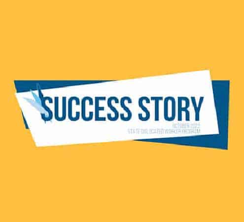 The Success Story Logo In A Vibrant Yellow Background