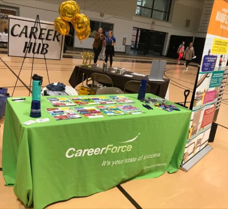 career force booth at fair