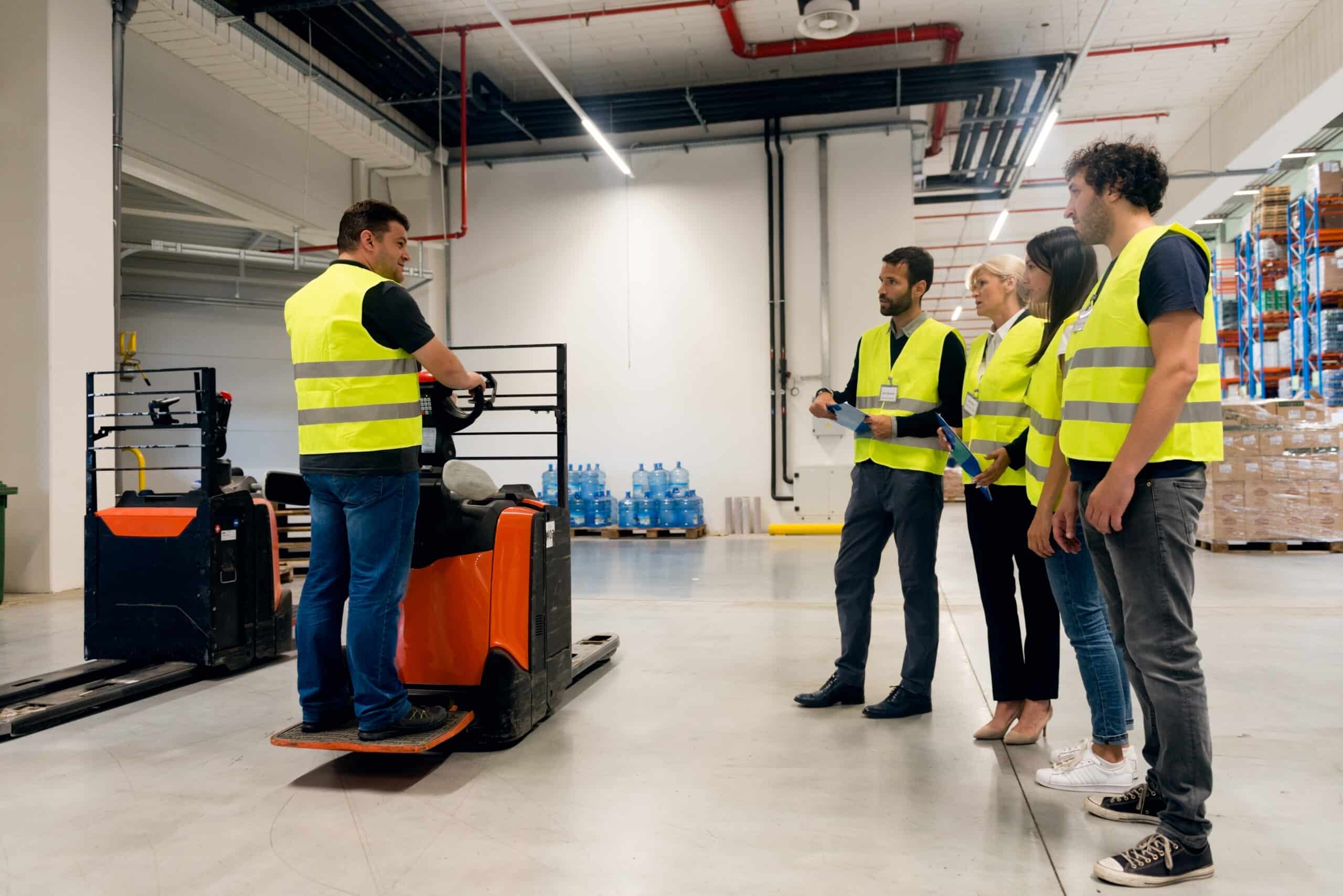 training on a forklift