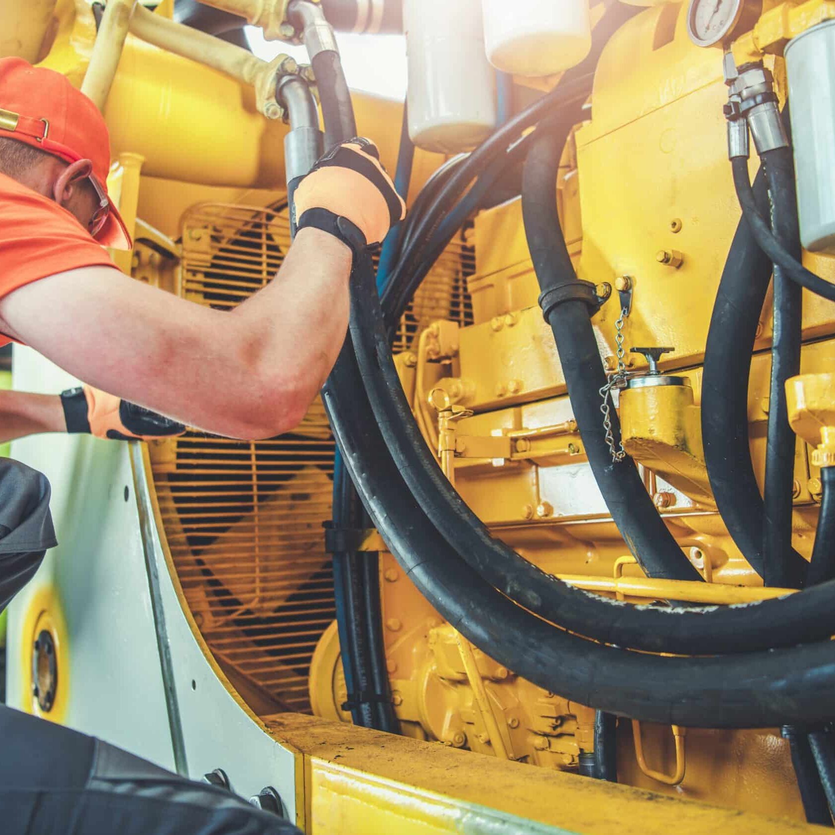 mechanic repair bulldozer